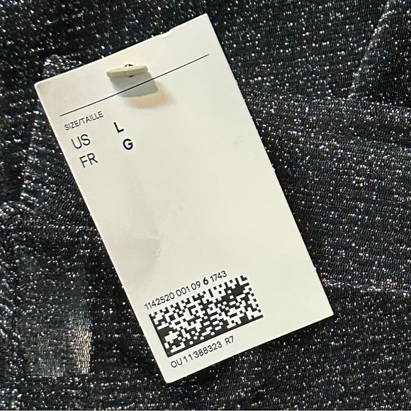 Black sparkle wide leg pants, H&M. Large. - Picture 3 of 3